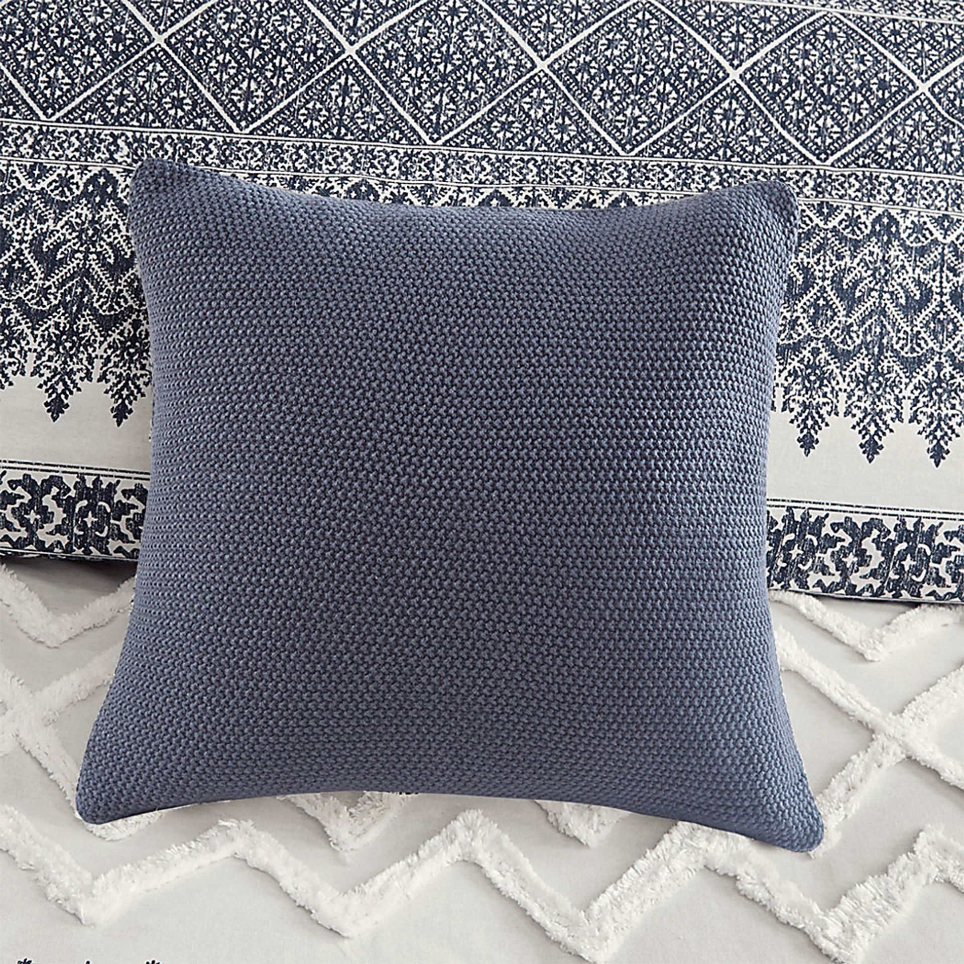 Poweshick Navy 3 Pc King/California King Duvet Set - Image 14