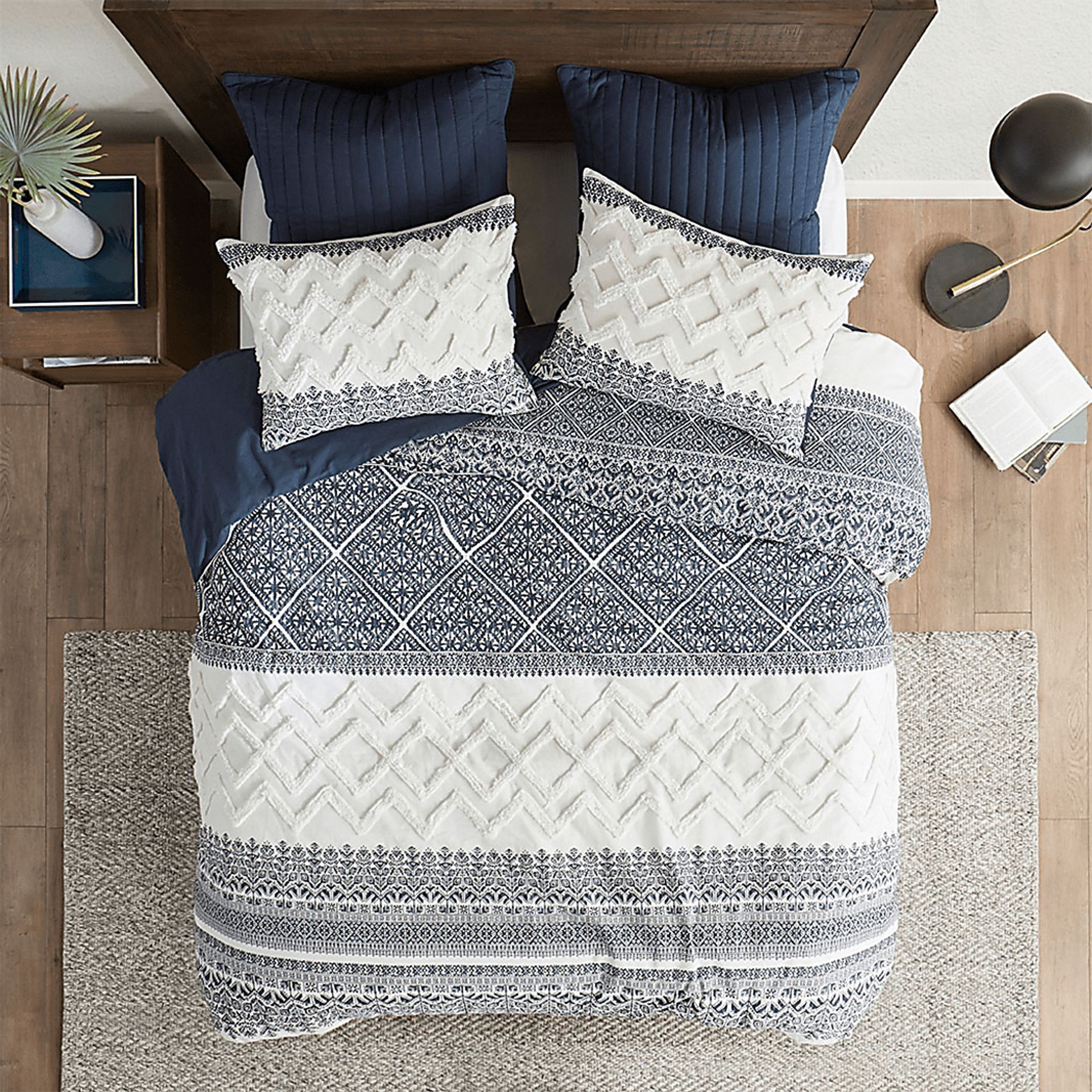 Poweshick Navy 3 Pc King/California King Duvet Set - Image 2