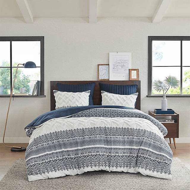 Poweshick Navy 3 Pc King/California King Duvet Set - Thumbnail - Image 4
