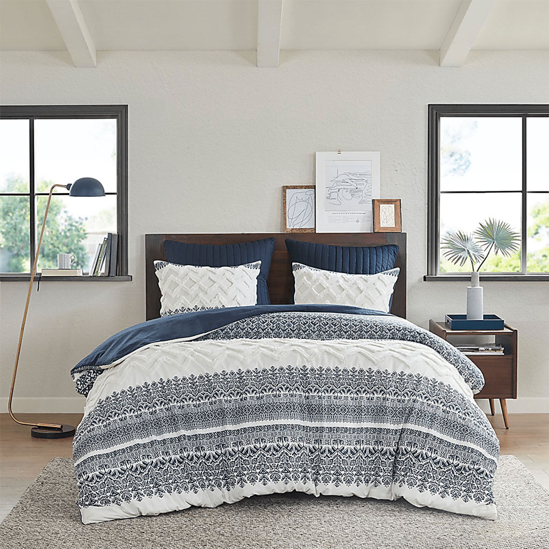 Poweshick Navy 3 Pc King/California King Duvet Set - Image 4