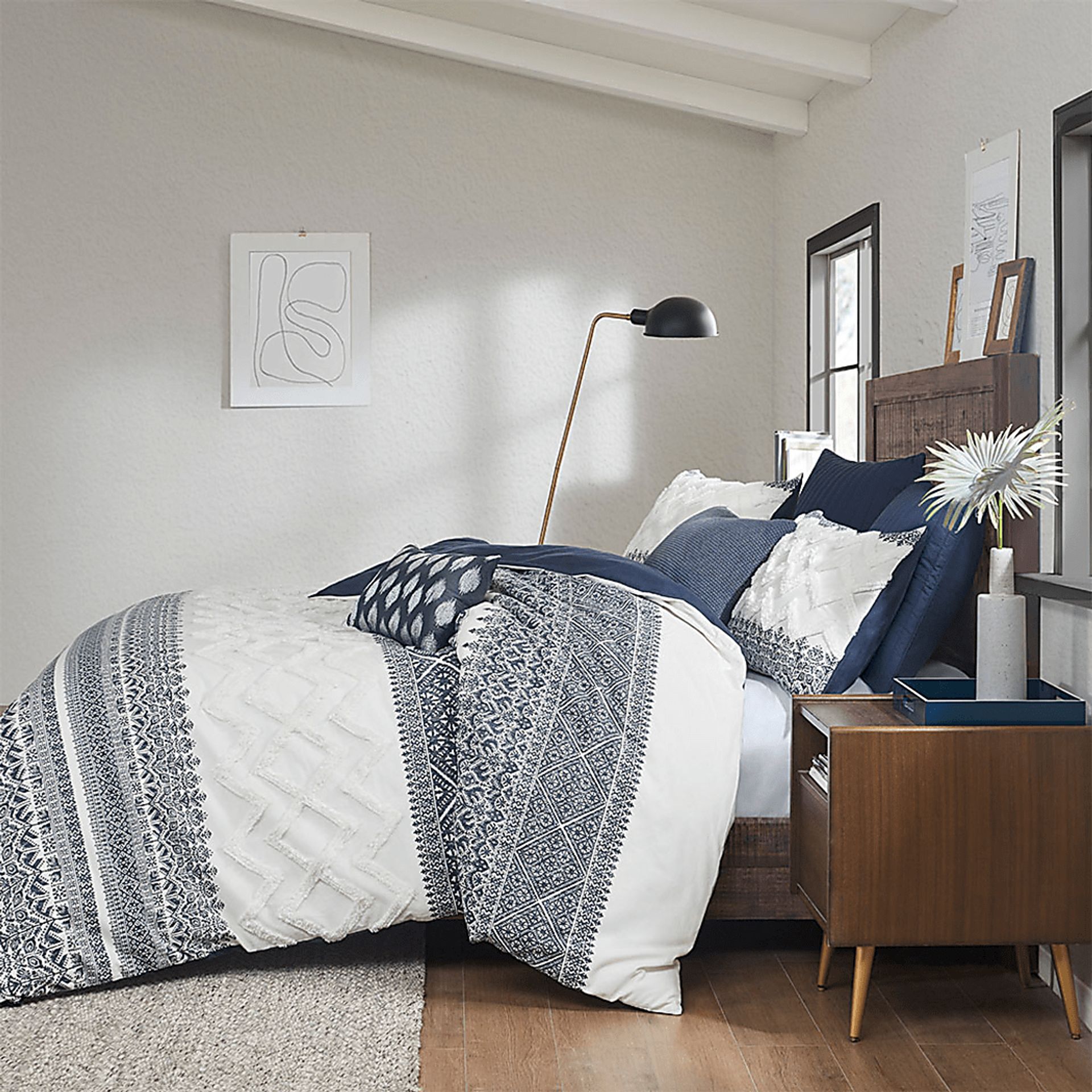 Poweshick Navy 3 Pc King/California King Duvet Set - Image 6