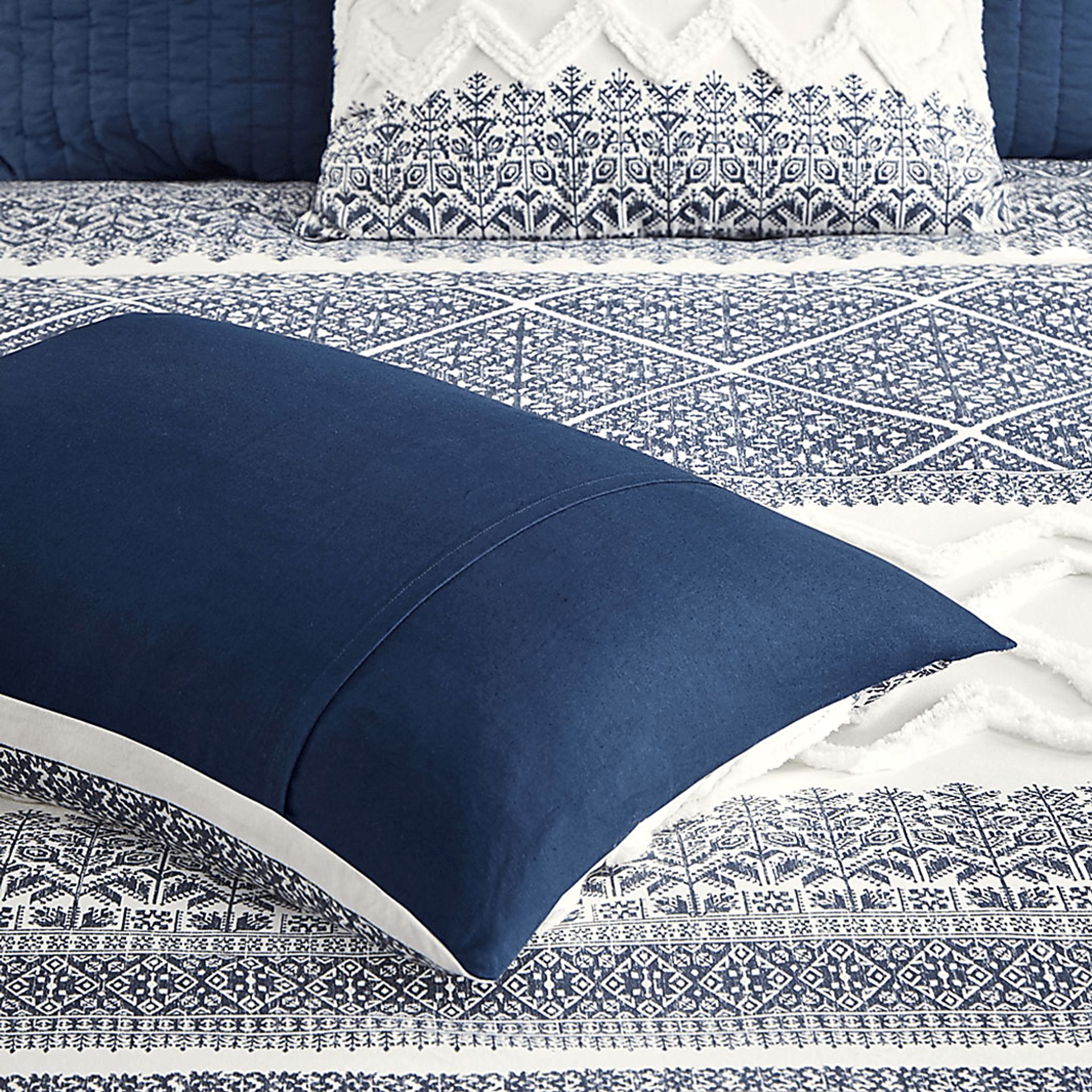 Poweshick Navy 3 Pc King/California King Duvet Set - Image 10