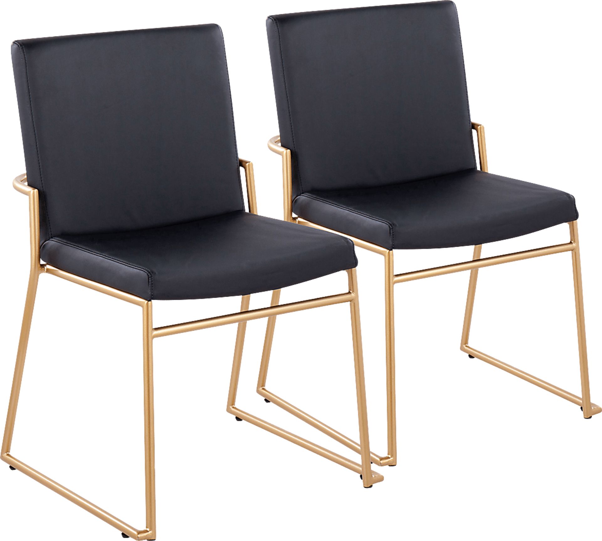 Powhatan I Black Dining Chair, Set of 2 - Image 1