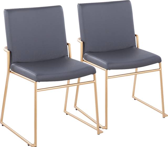 Powhatan I Gray Dining Chair, Set of 2 - Thumbnail - Image 1