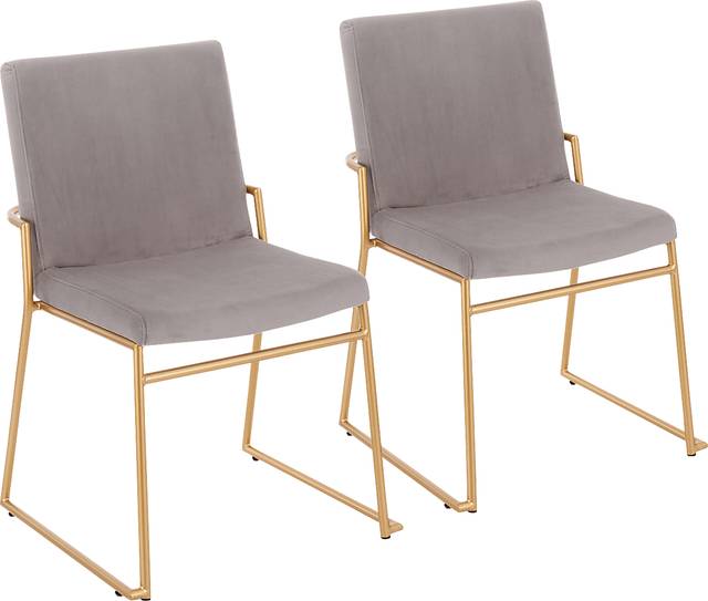 Powhatan II Gray Dining Chair, Set of 2 - Thumbnail - Image 1
