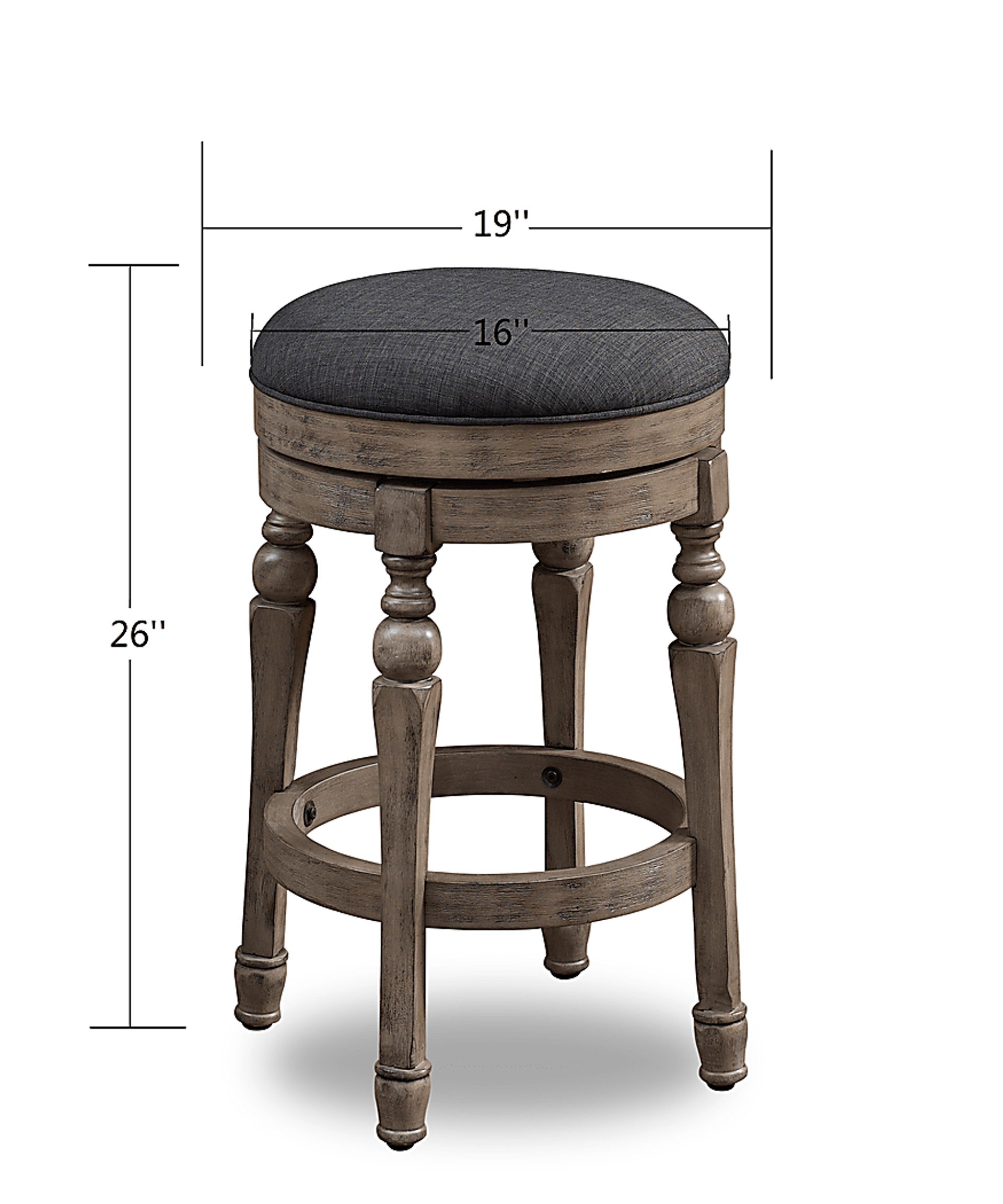 Powhattan Beige Swivel Counter Stool - Image 6
