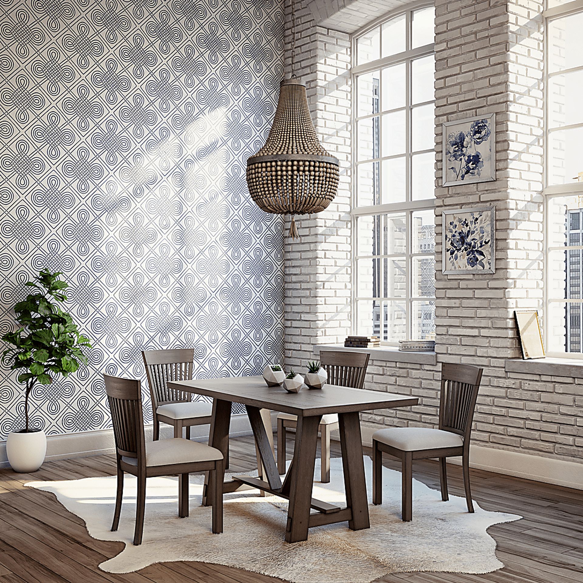 Poynette Gray Dining Table - Image 2