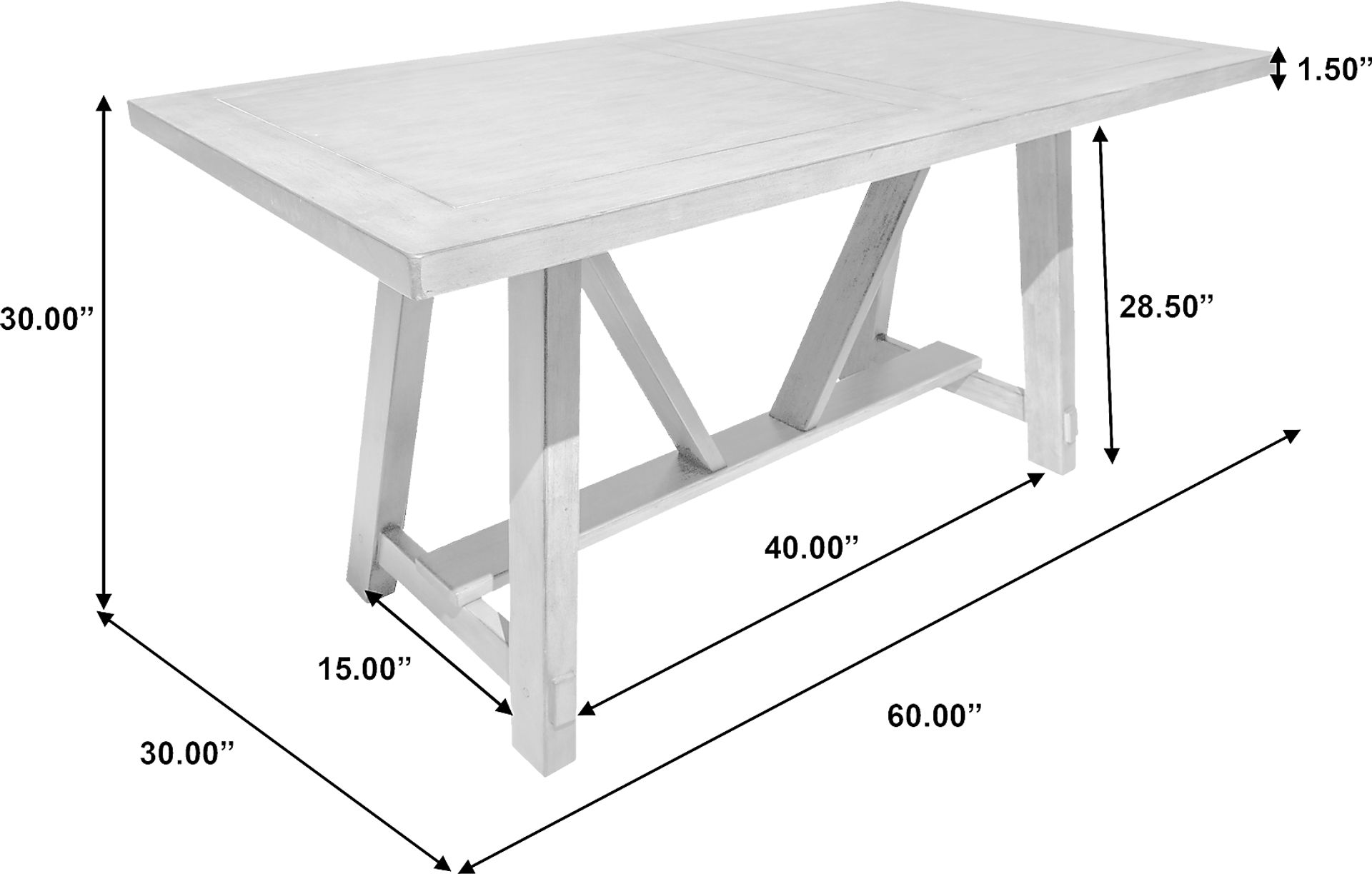 Poynette Gray Dining Table - Image 5
