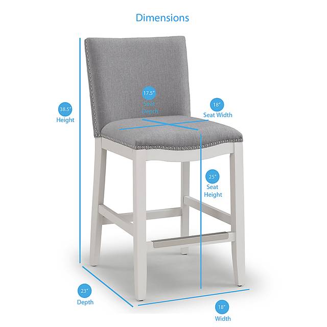 Kyna Light Gray Counter Stool - Thumbnail - Image 6
