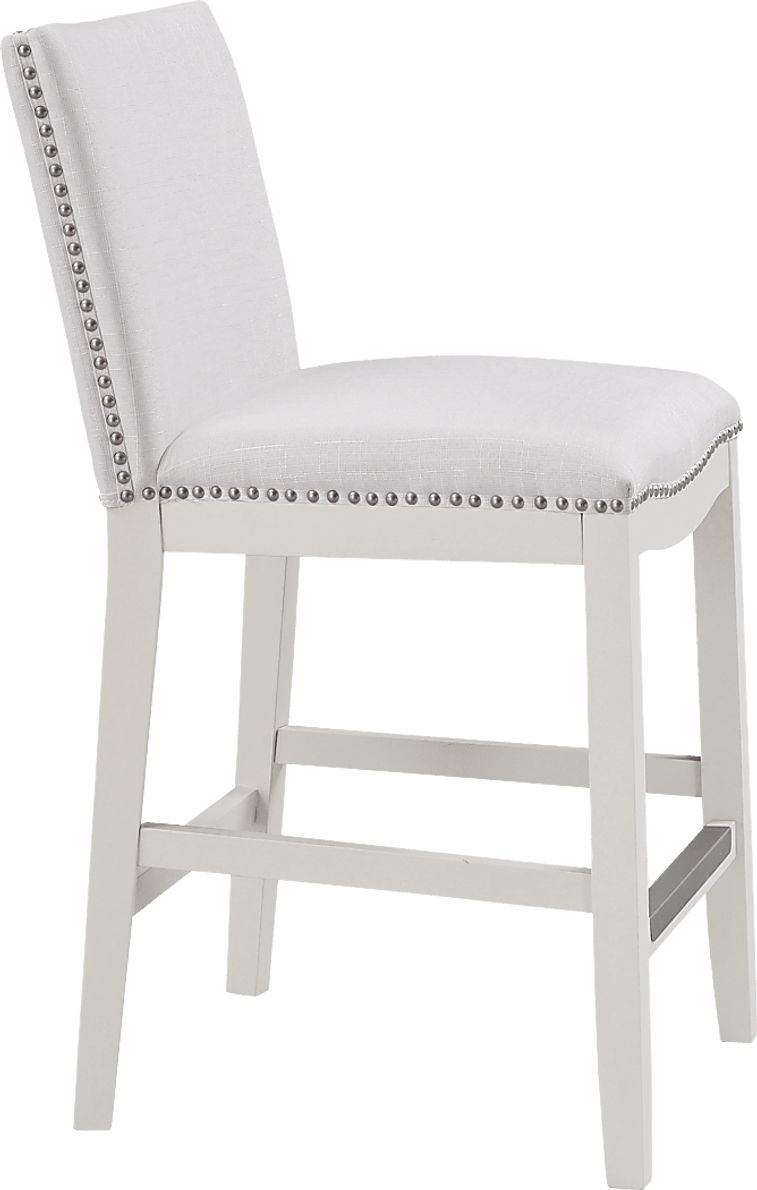 Praro White Counter Stool