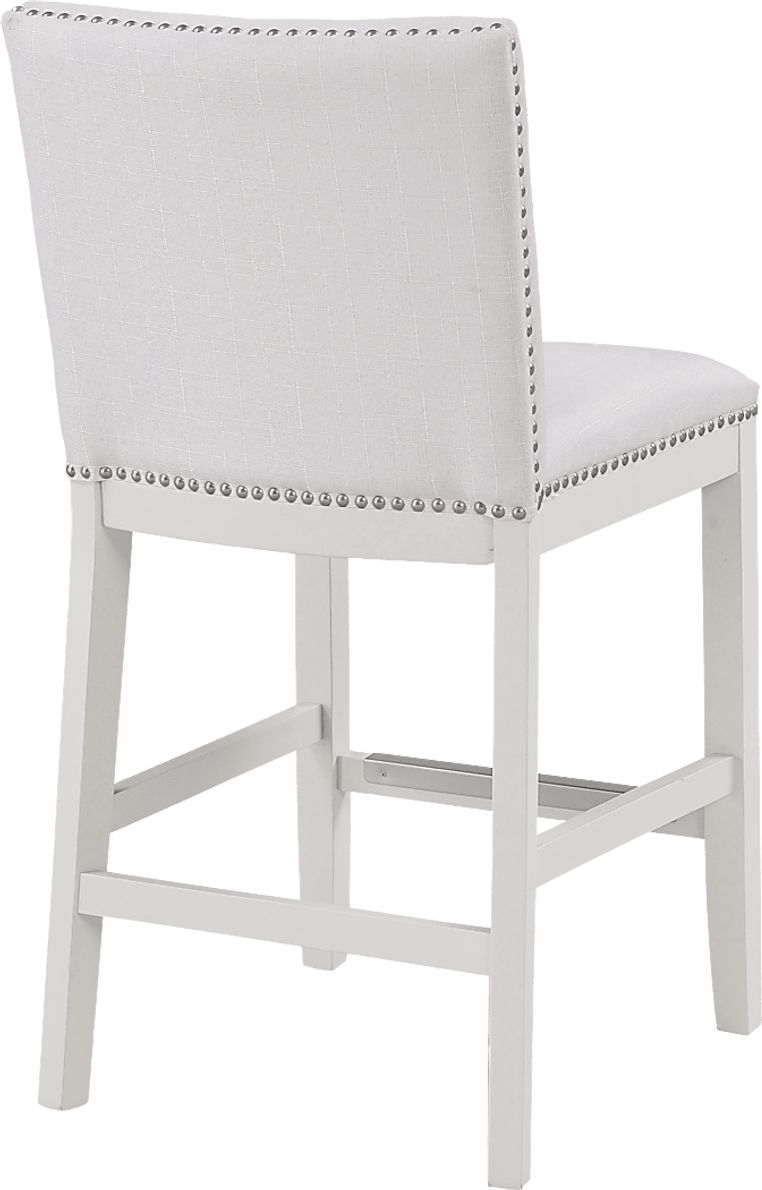 Praro White Counter Stool