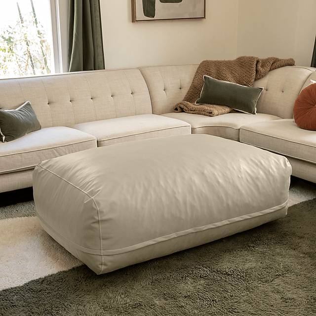 Prasia Beige Large Bean Bag - Thumbnail - Image 2