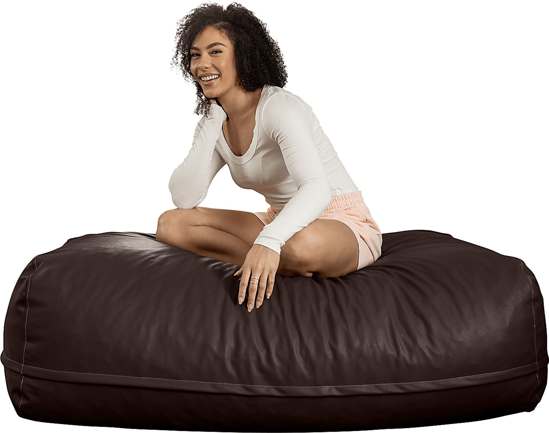 Prasia Brown Large Bean Bag - Image 8