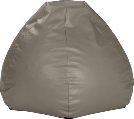 Prasia Gray Bean Bag Chair