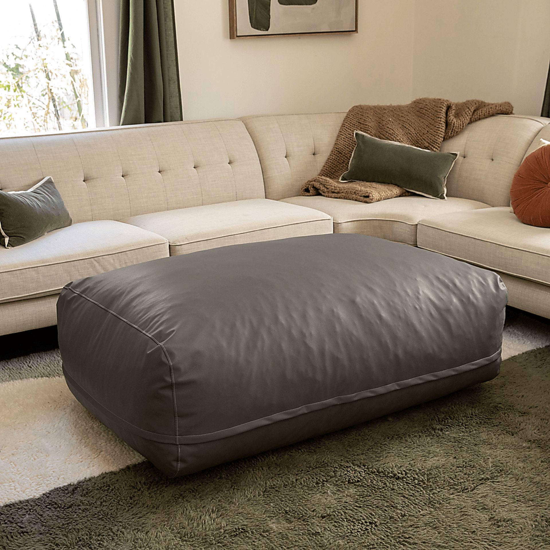 Prasia Gray Large Bean Bag - Image 2