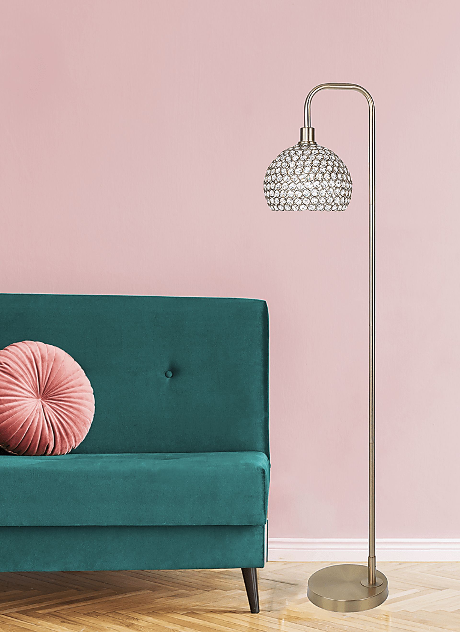 Preciados Way Gold Floor Lamp - Image 2