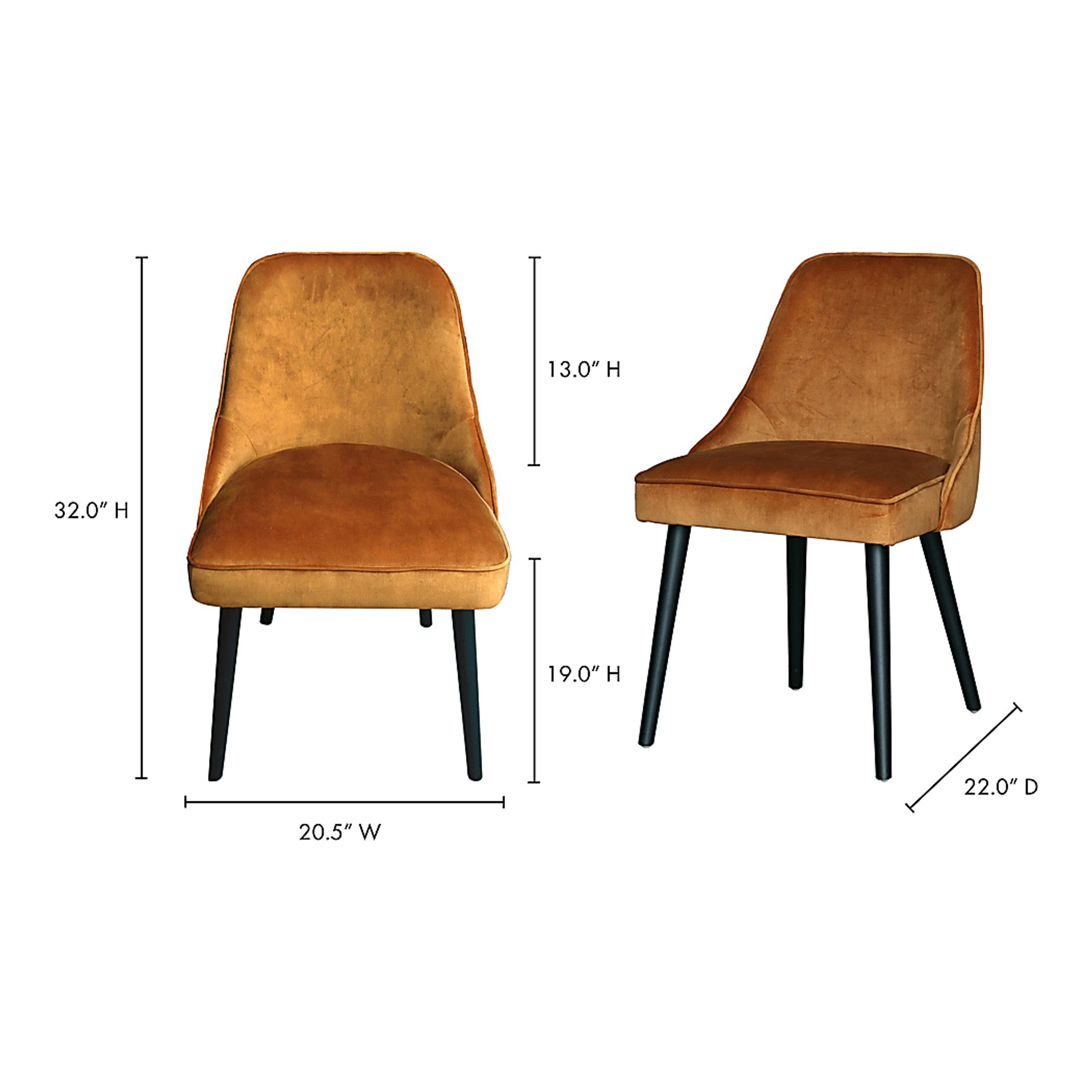 Predio Orange Side Chair - Image 4