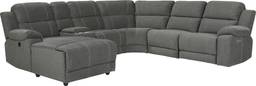 6 pc left arm chaise sectional