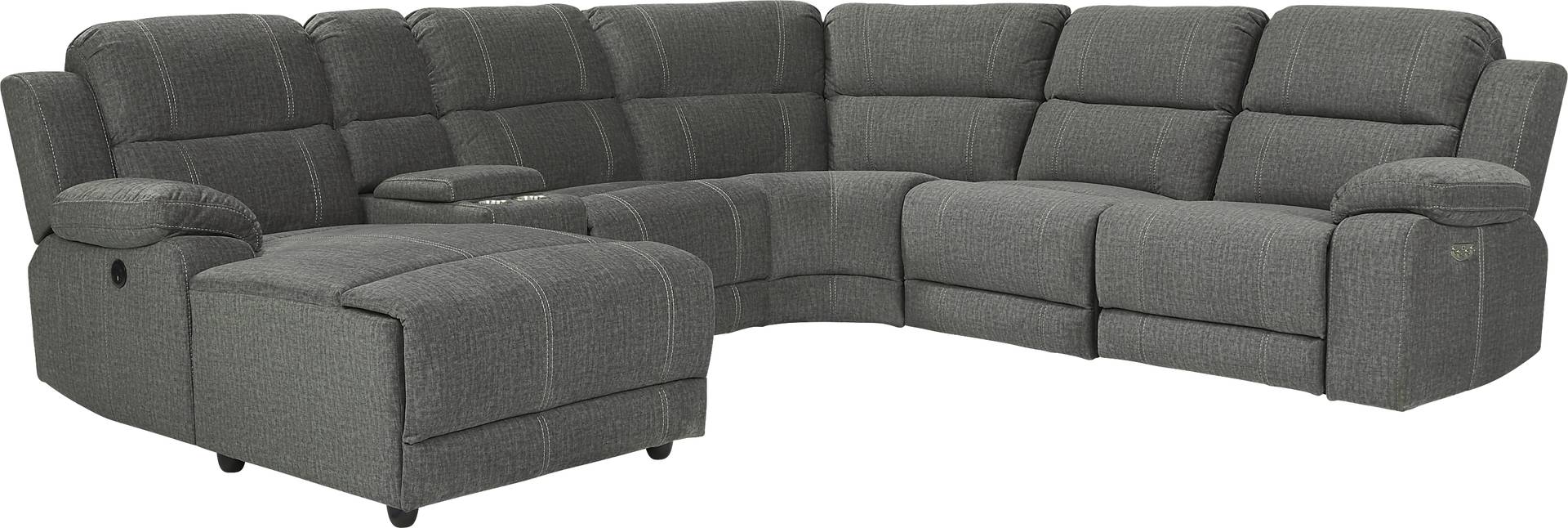 6 pc left arm chaise sectional