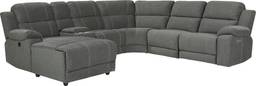 6 pc left arm chaise sectional