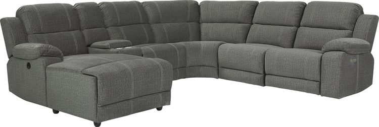 6 pc left arm chaise sectional