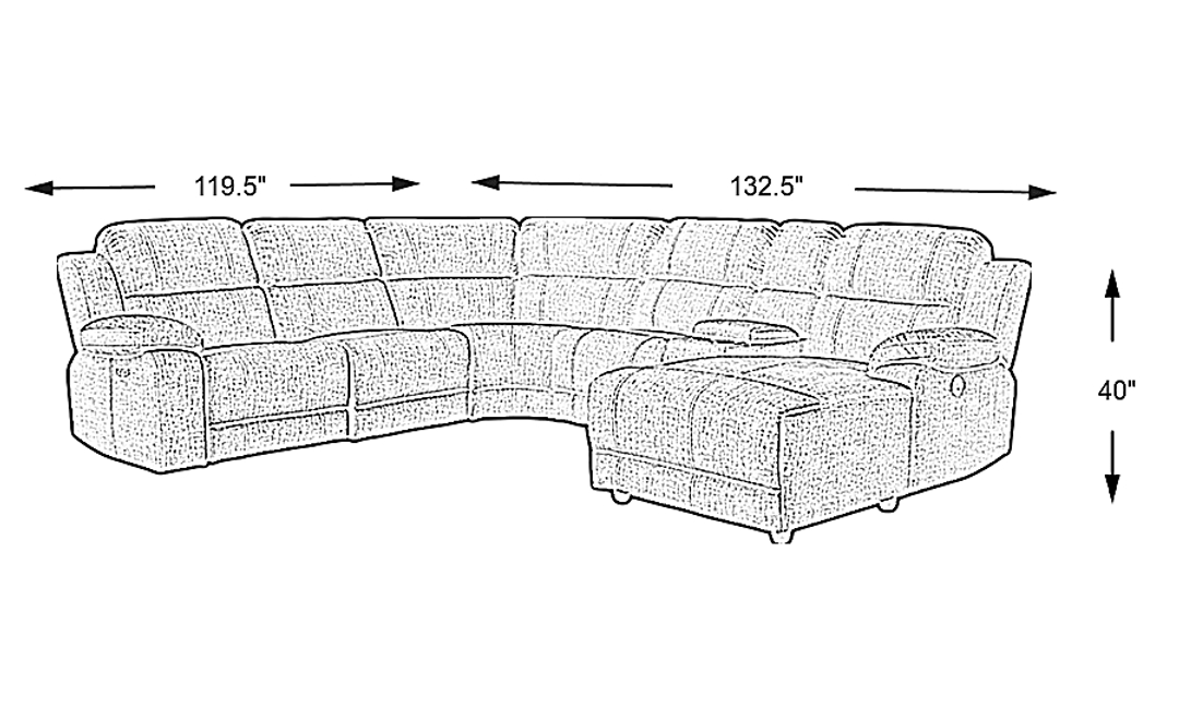 Prescott Point 6 Pc Power Reclining Sectional