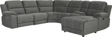 6 pc right arm chaise sectional