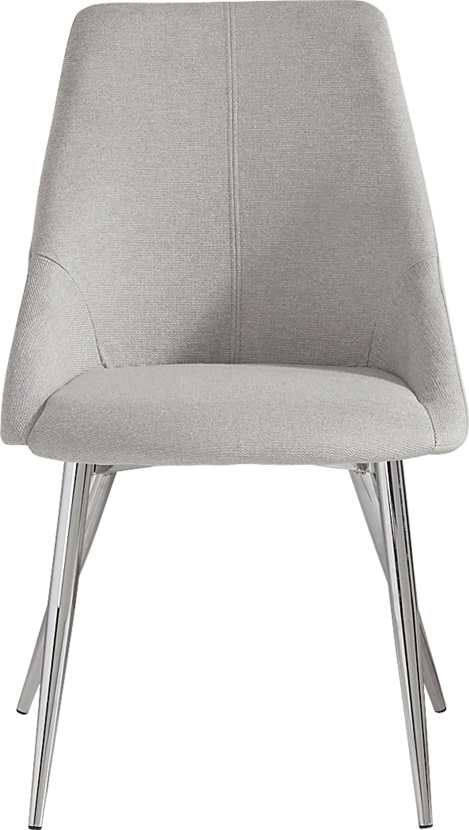 Pressley White 5 Pc Dining Room with Light Gray Chairs - Image 5