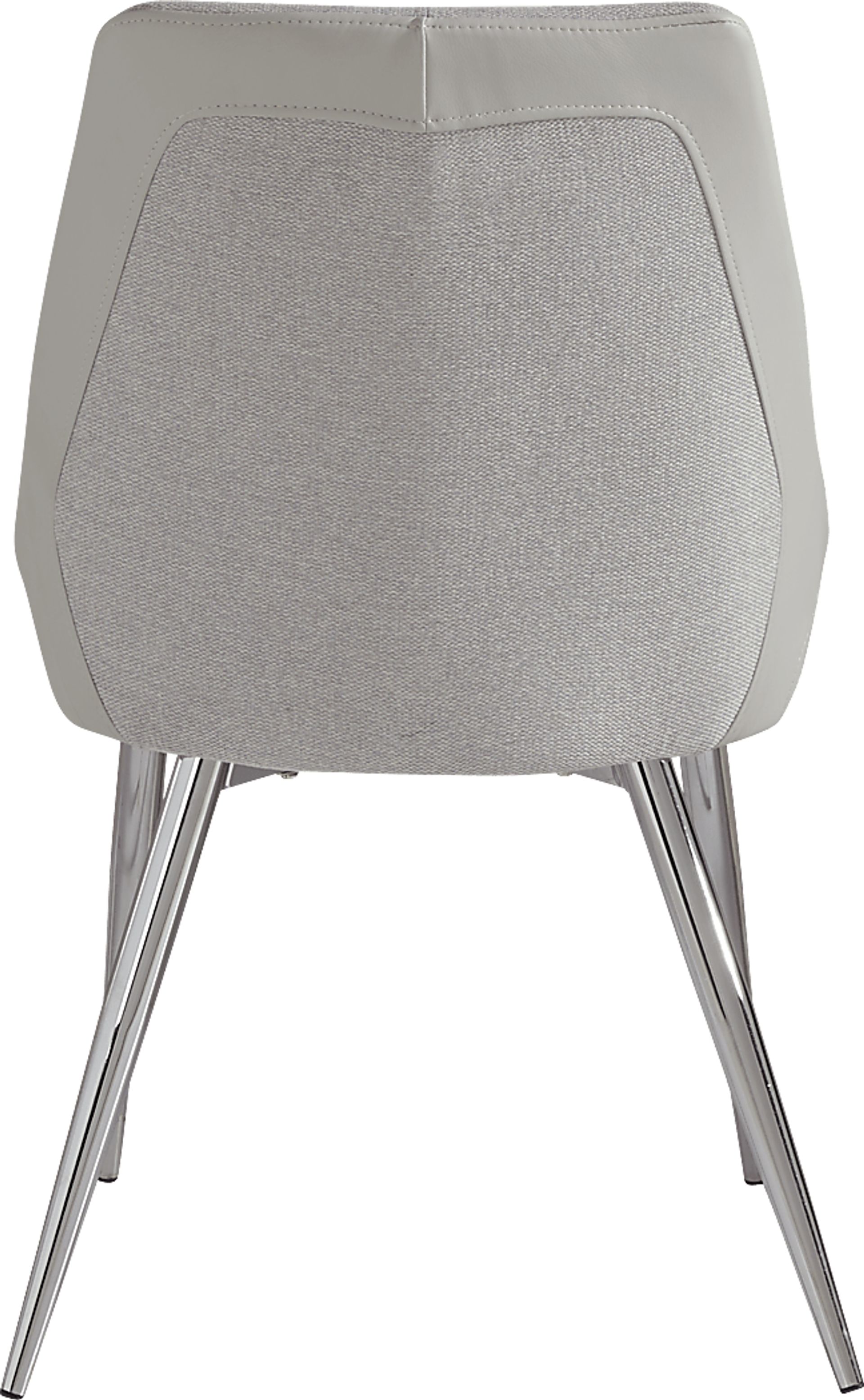 Pressley White 5 Pc Dining Room with Light Gray Chairs - Image 6