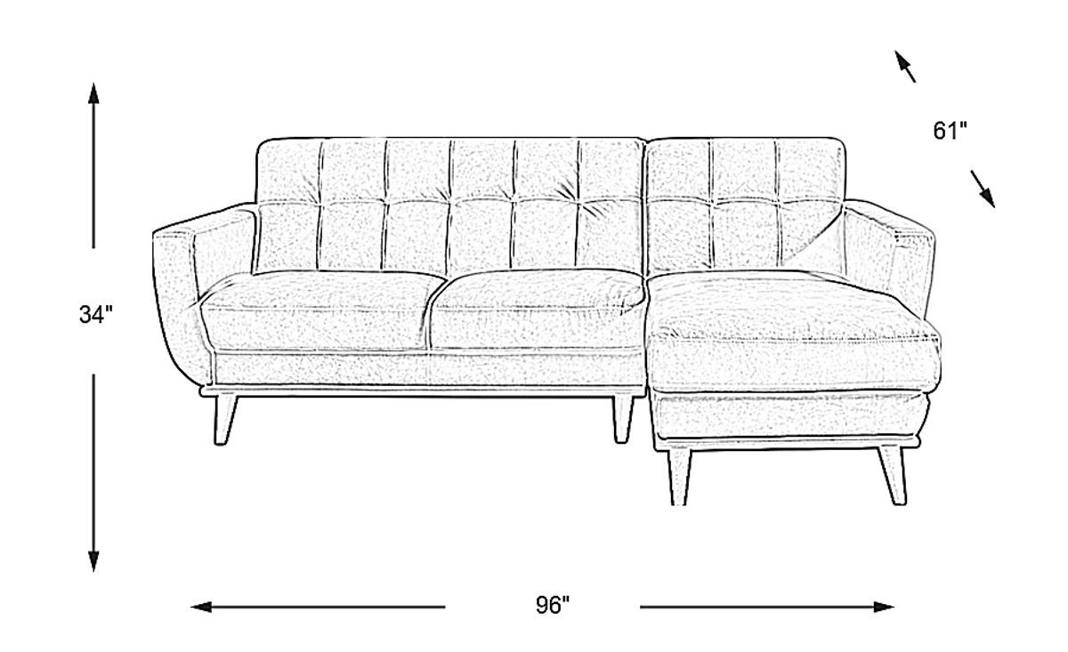 Pressly Place Light Gray Leather 2 Pc Right Arm Chaise Sectional Rooms To Go