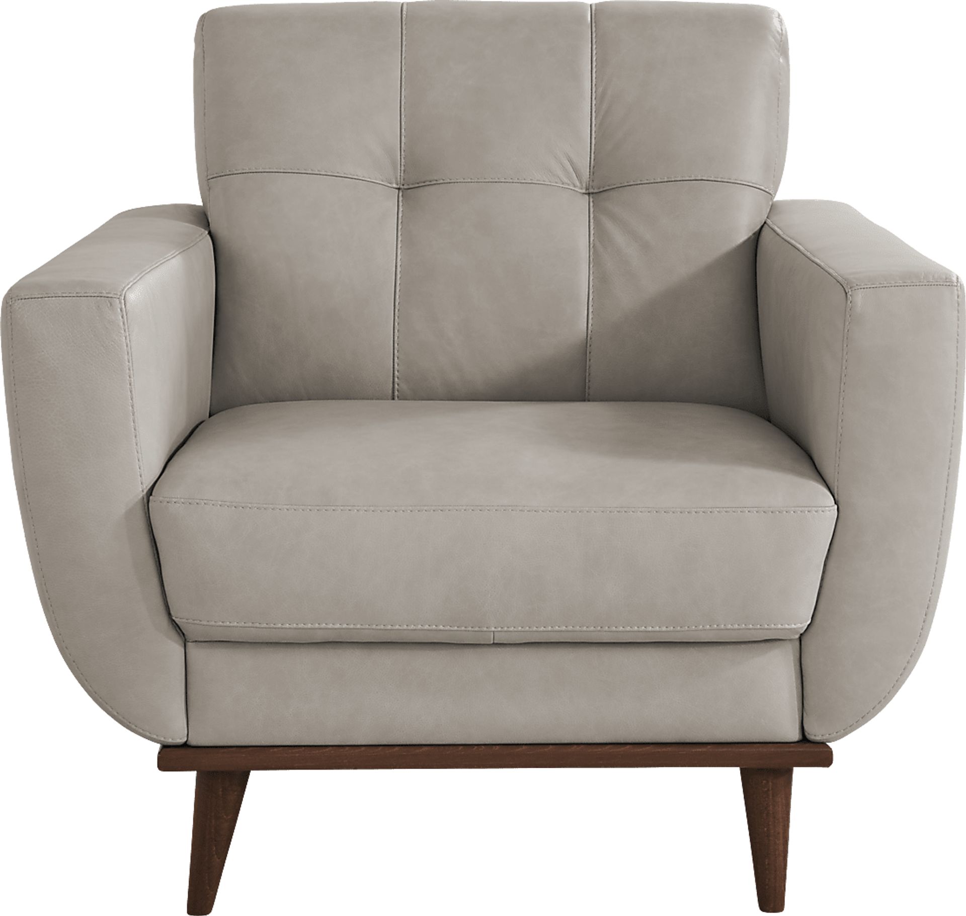 Pressly Place Light Gray Leather 8 Pc Living Room - Image 7