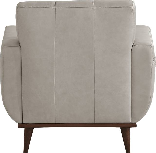 Pressly Place Light Gray Leather 8 Pc Living Room - Thumbnail - Image 8