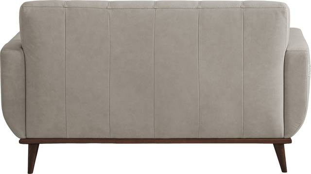 Pressly Place Light Gray Leather 2 Pc Living Room - Thumbnail - Image 5