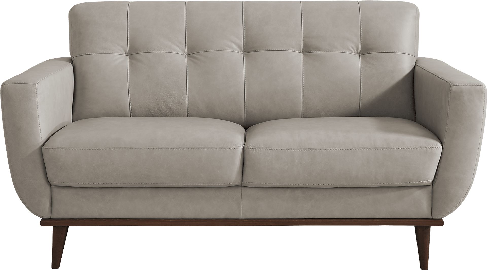 Pressly Place Light Gray Leather 8 Pc Living Room - Image 4