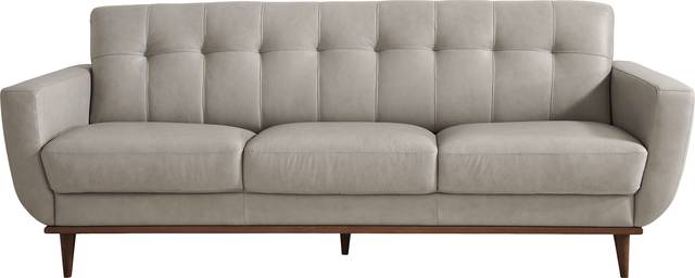 Pressly Place Light Gray Leather 8 Pc Living Room - Thumbnail - Image 2