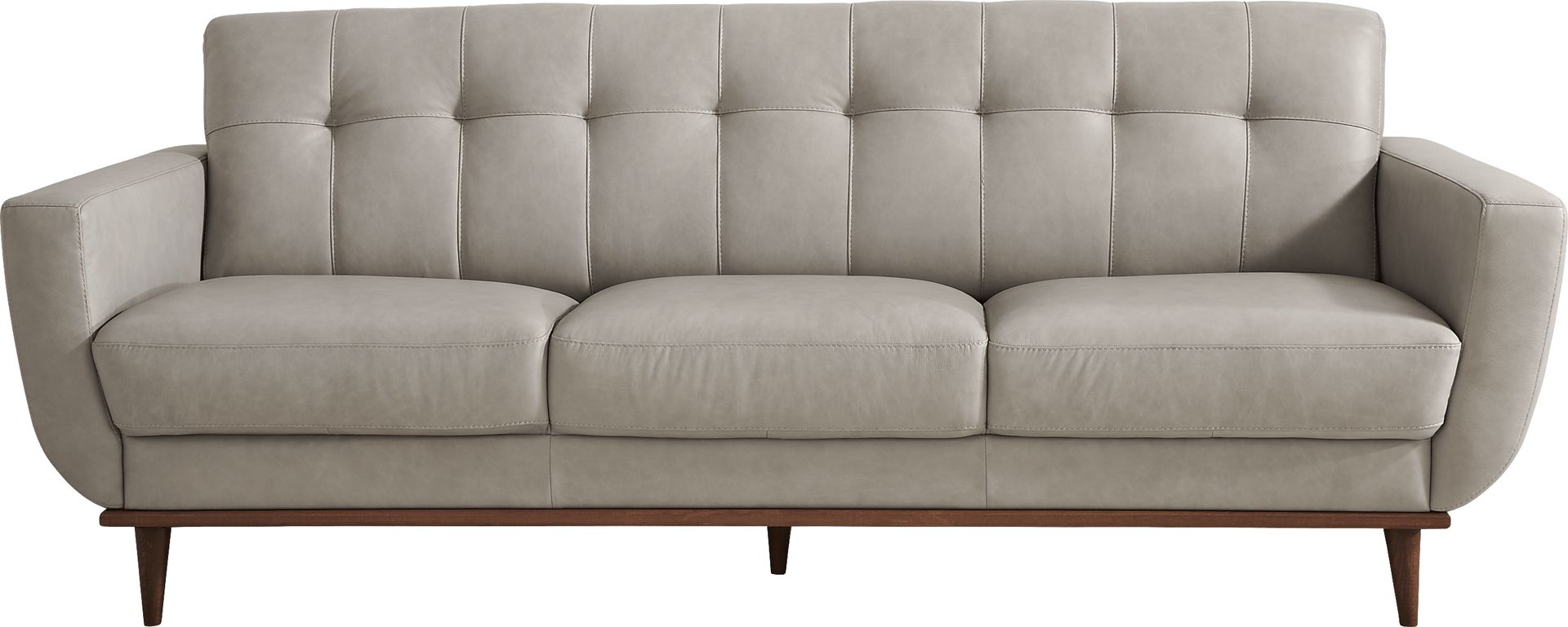 Pressly Place Light Gray Leather 8 Pc Living Room - Image 2