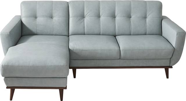 Pressly Place Sky Leather 2 Pc Sectional - Thumbnail - Image 3