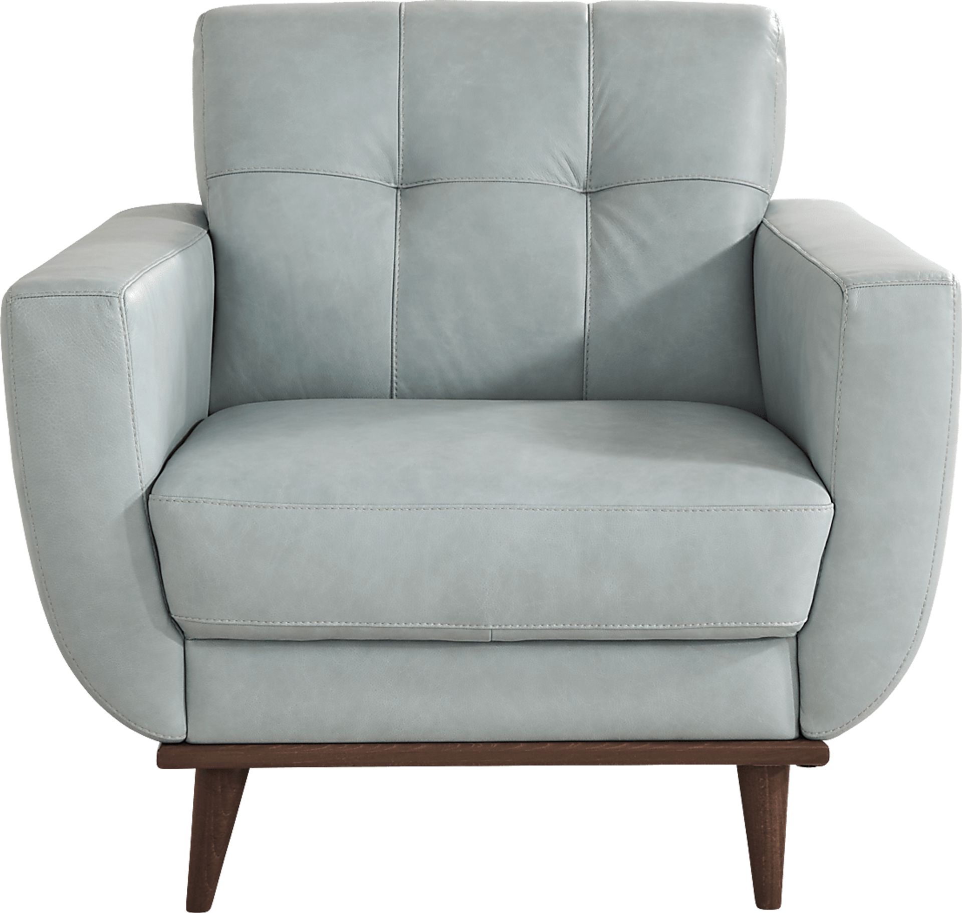 Pressly Place Sky Leather Chair - Image 2