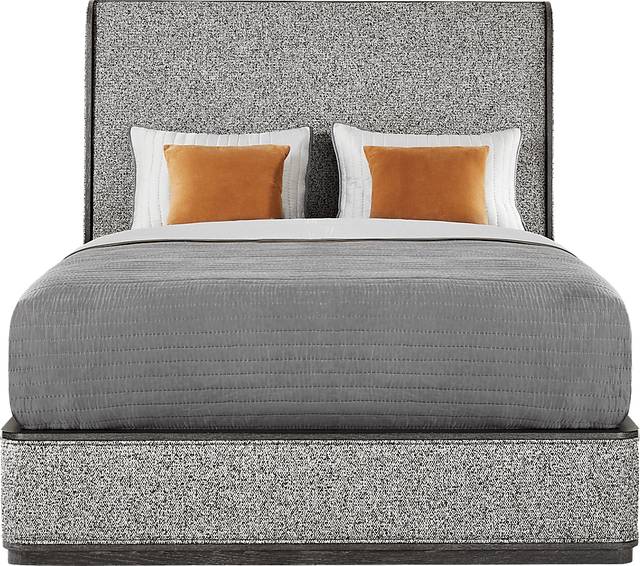 Preston Heights Gray 7 Pc King Upholstered Bedroom - Thumbnail - Image 2