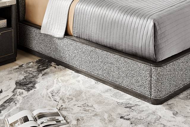 Preston Heights Gray 5 Pc Queen Upholstered Bedroom - Thumbnail - Image 5