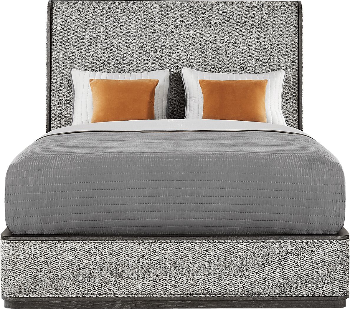 Preston Heights Gray 3 Pc Queen Upholstered Bed - Thumbnail 2