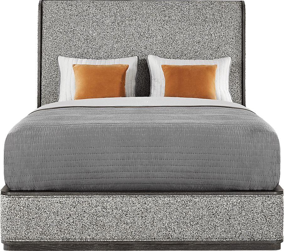 Preston Heights Gray 3 Pc Queen Upholstered Bed