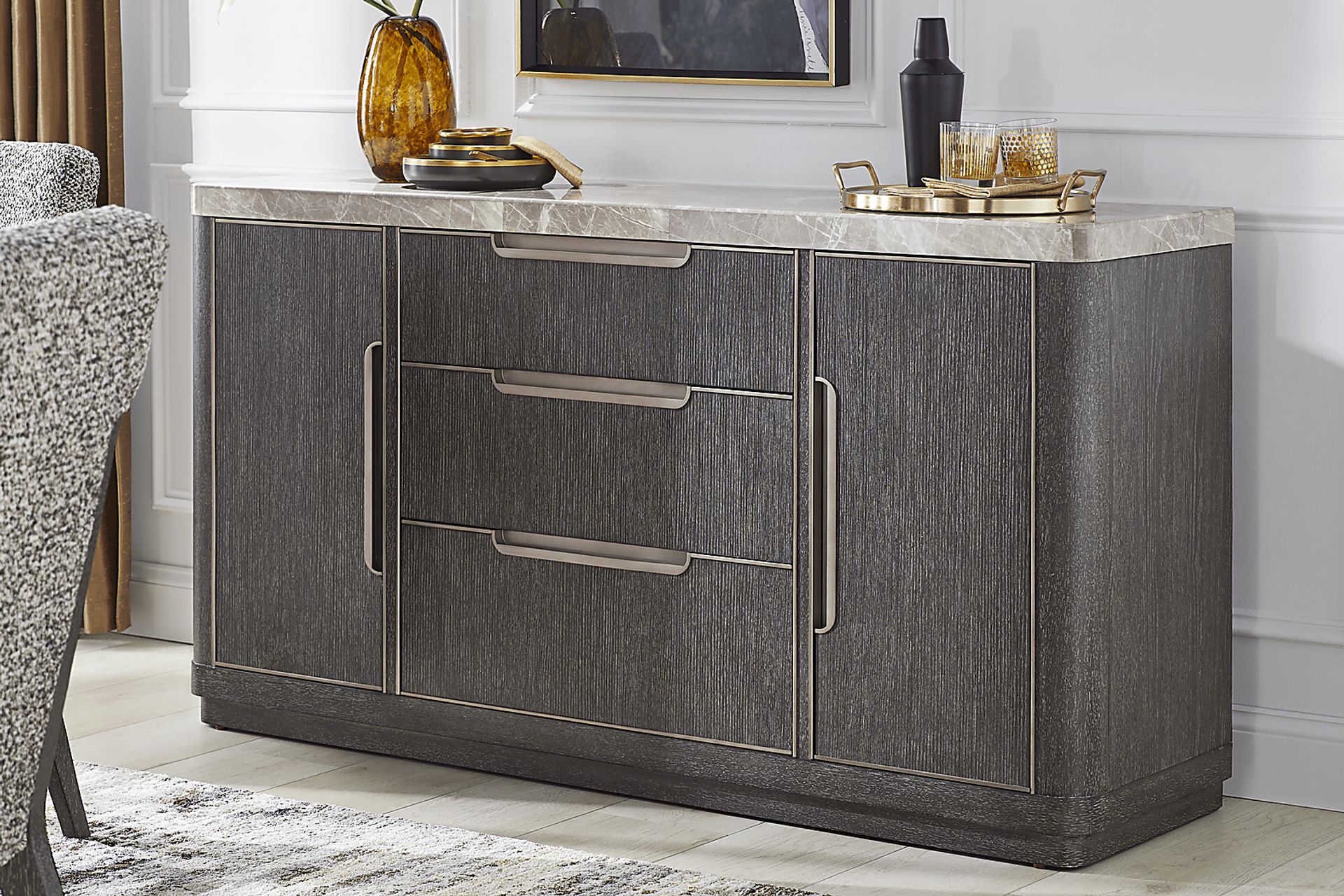 Preston Heights Gray Buffet - Image 5