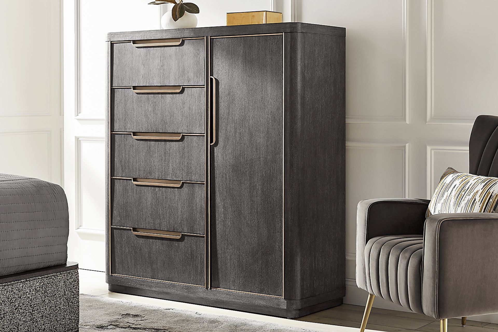 Preston Heights Gray Door Chest - Image 3