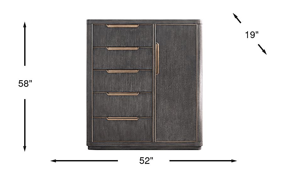 Drew & Jonathan Preston Heights Gray Door Chest | Rooms to Go