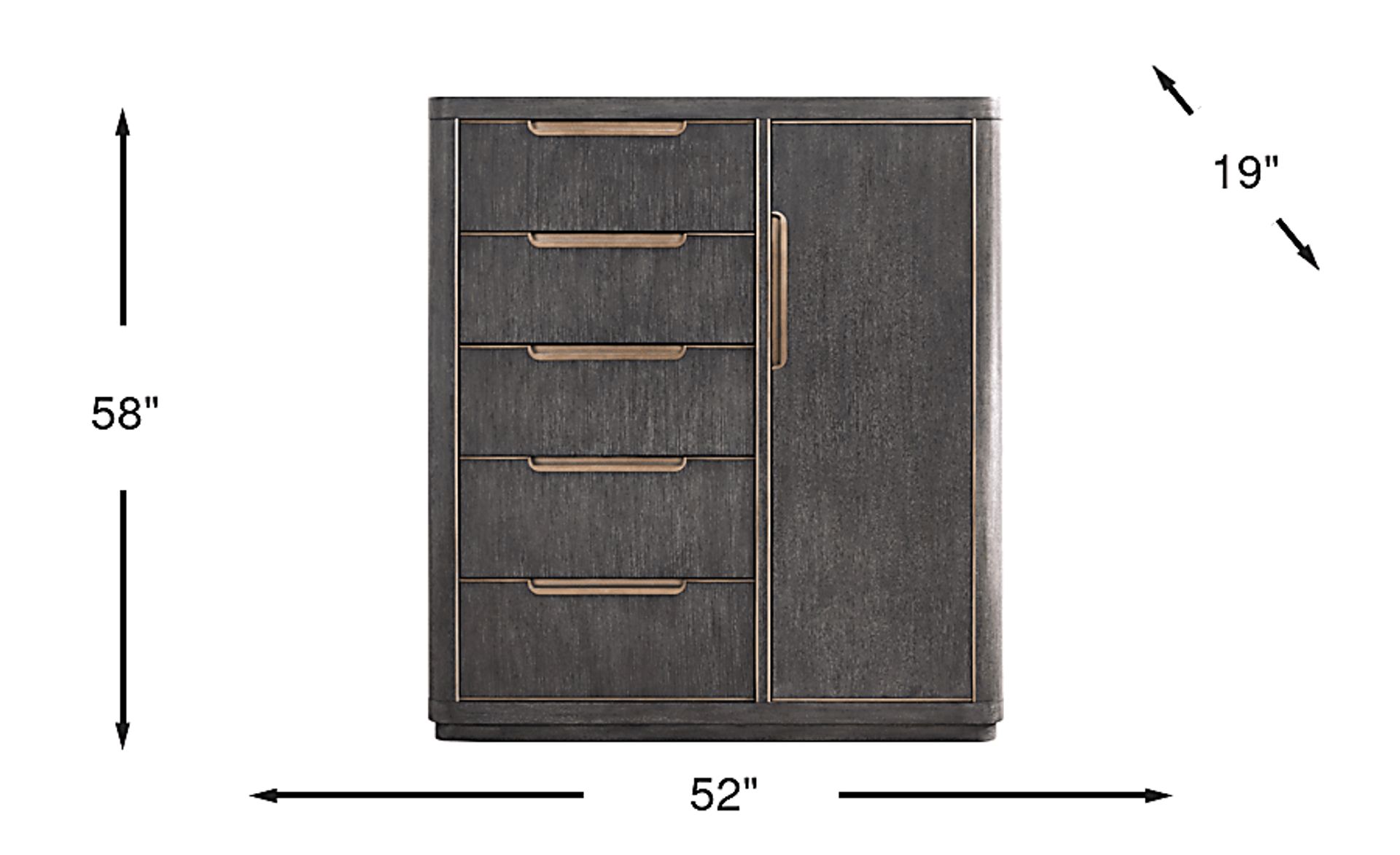 Dimension Image. Please refer to the Dimension Tab on this page for dimension details.