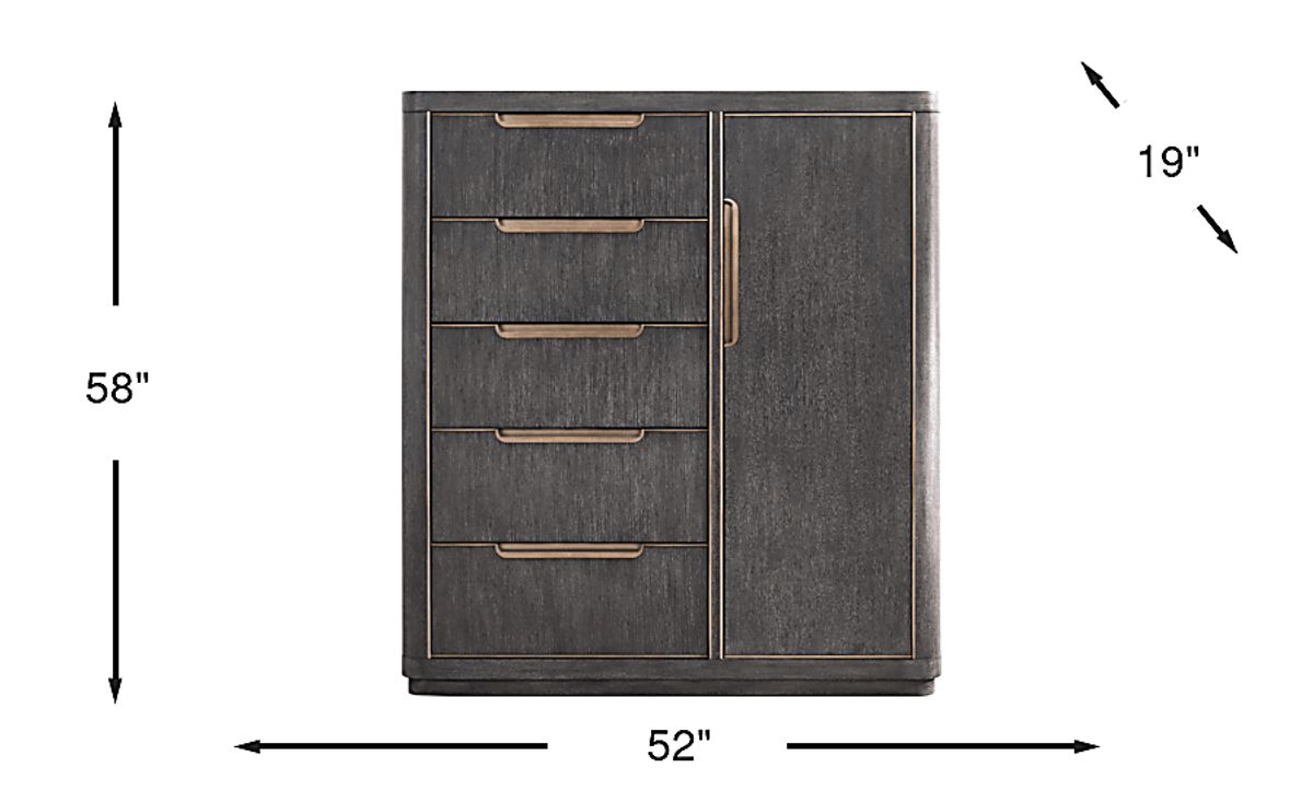 Drew & Jonathan Preston Heights Gray Door Chest | Rooms to Go