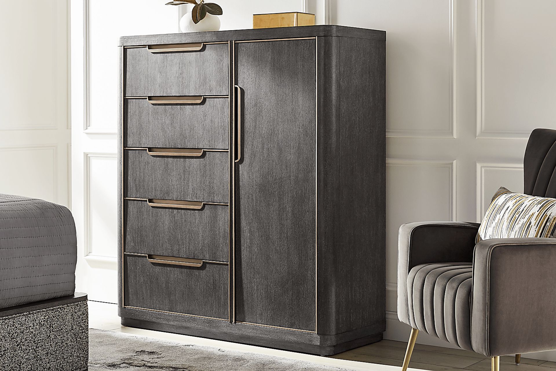 Preston Heights Gray Door Chest - Image 3