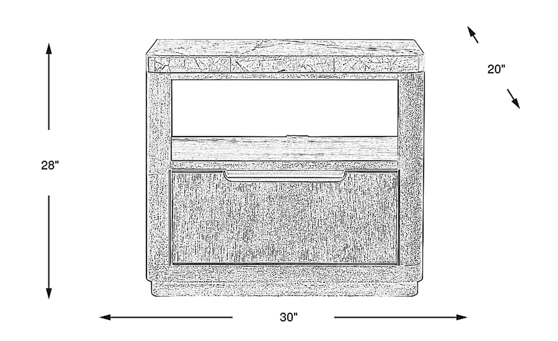 Dimension Image. Please refer to the Dimension Tab on this page for dimension details.