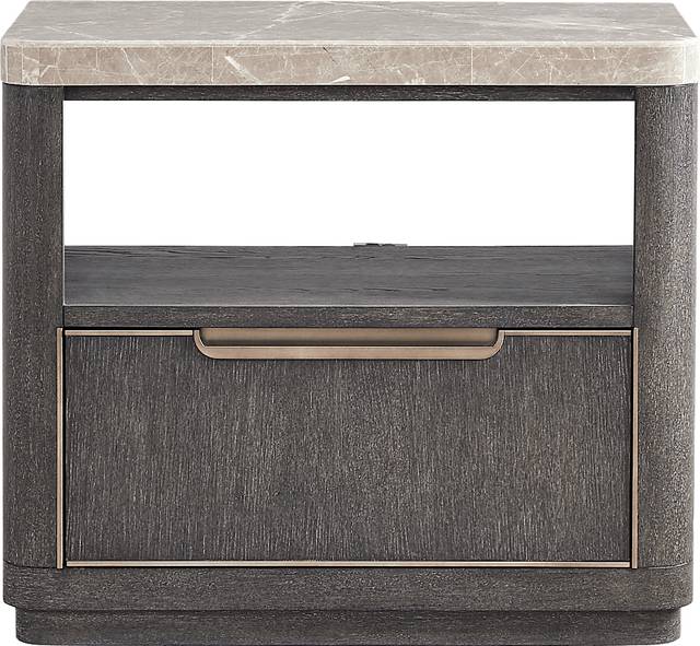 Preston Heights Gray Nightstand - Thumbnail - Image 1